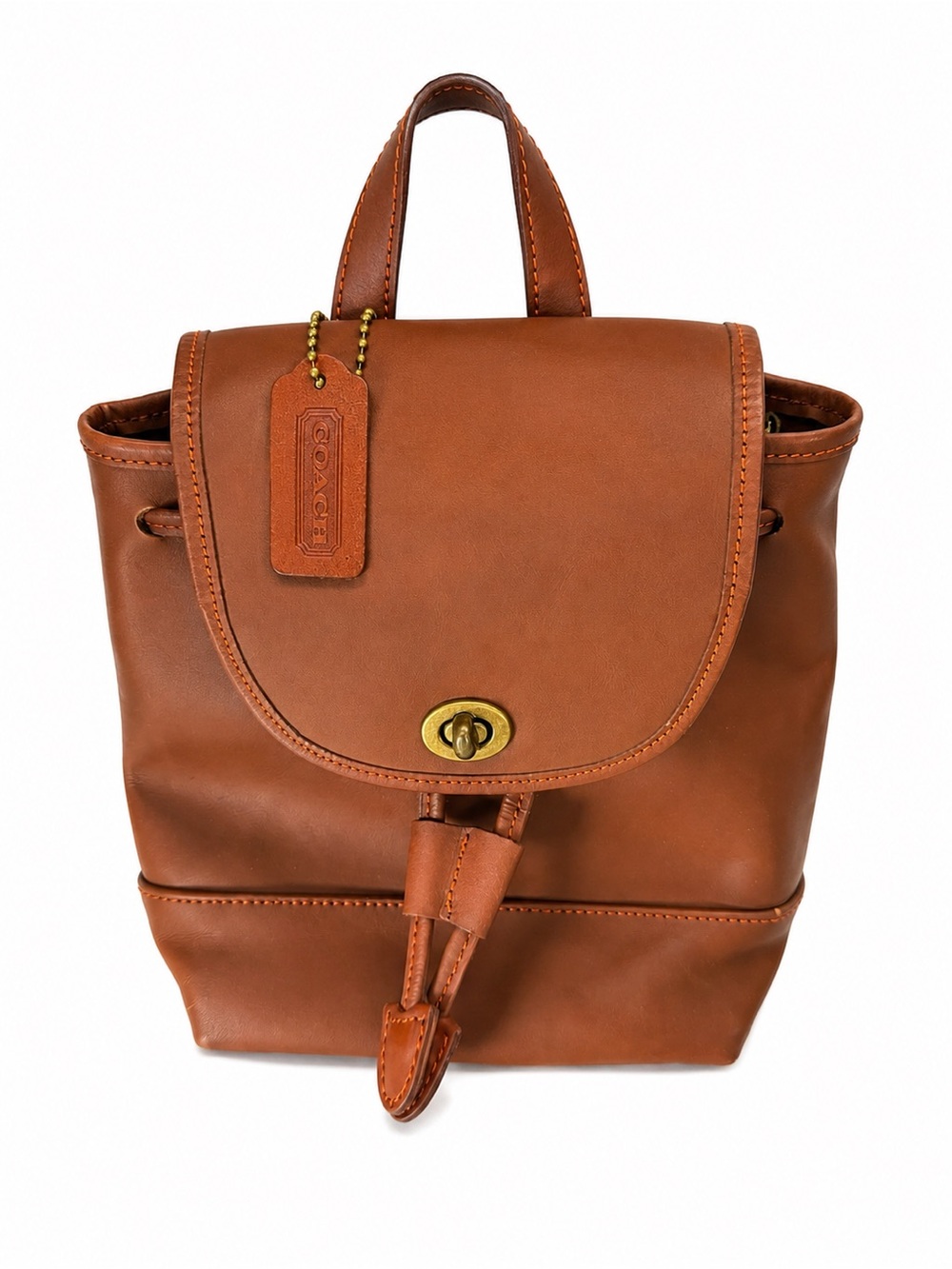 Vintage Coach USA British Tan Leather Backpack | Glove Tanned Leather |